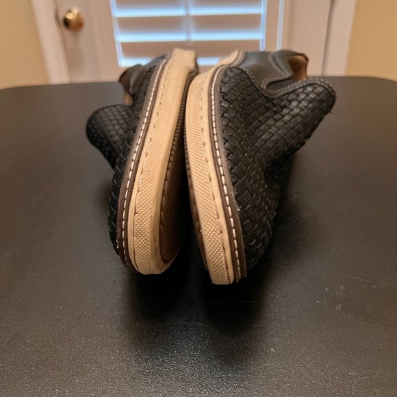 Johnston & Murphy size 9 black woven leather slip-on shoes main image 12